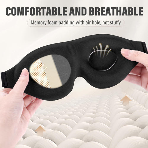 3D Full Blackout Sleep Eye Mask Soft Breathable for Night and Travel