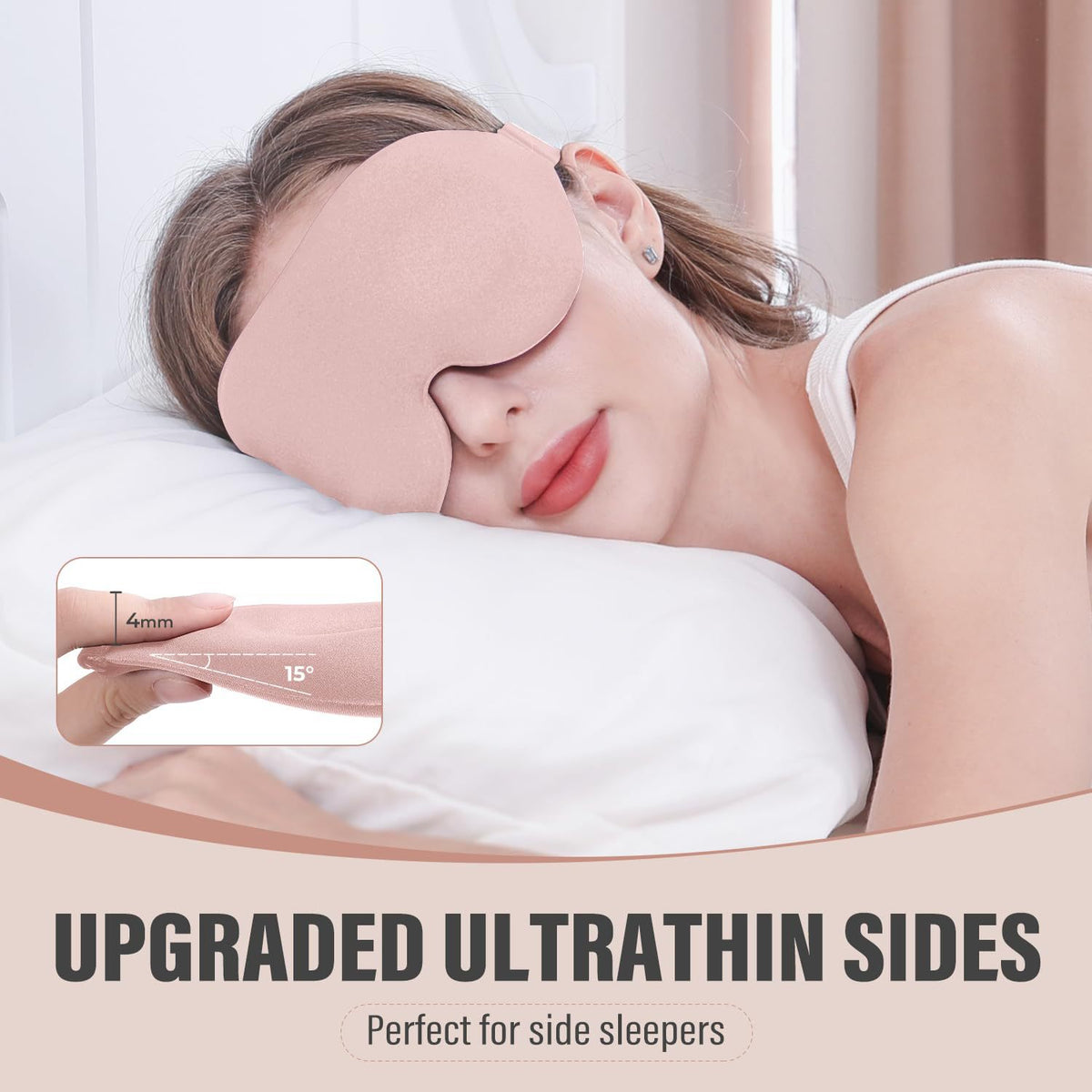 3D Full Blackout Sleep Eye Mask Soft Breathable for Night and Travel