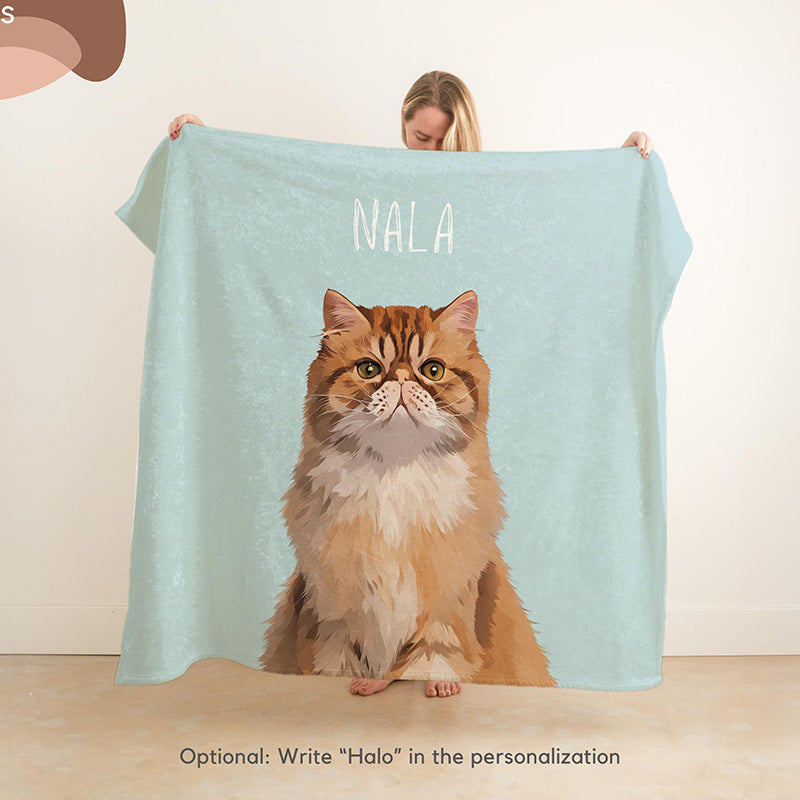Custom Pet Portrait Throw