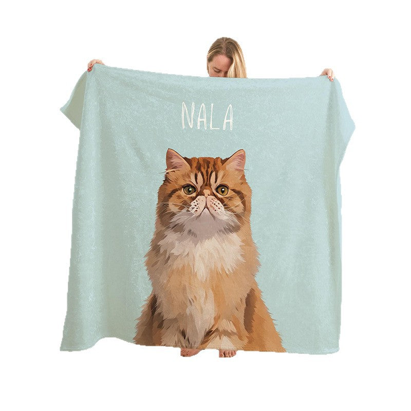 Custom Pet Portrait Throw